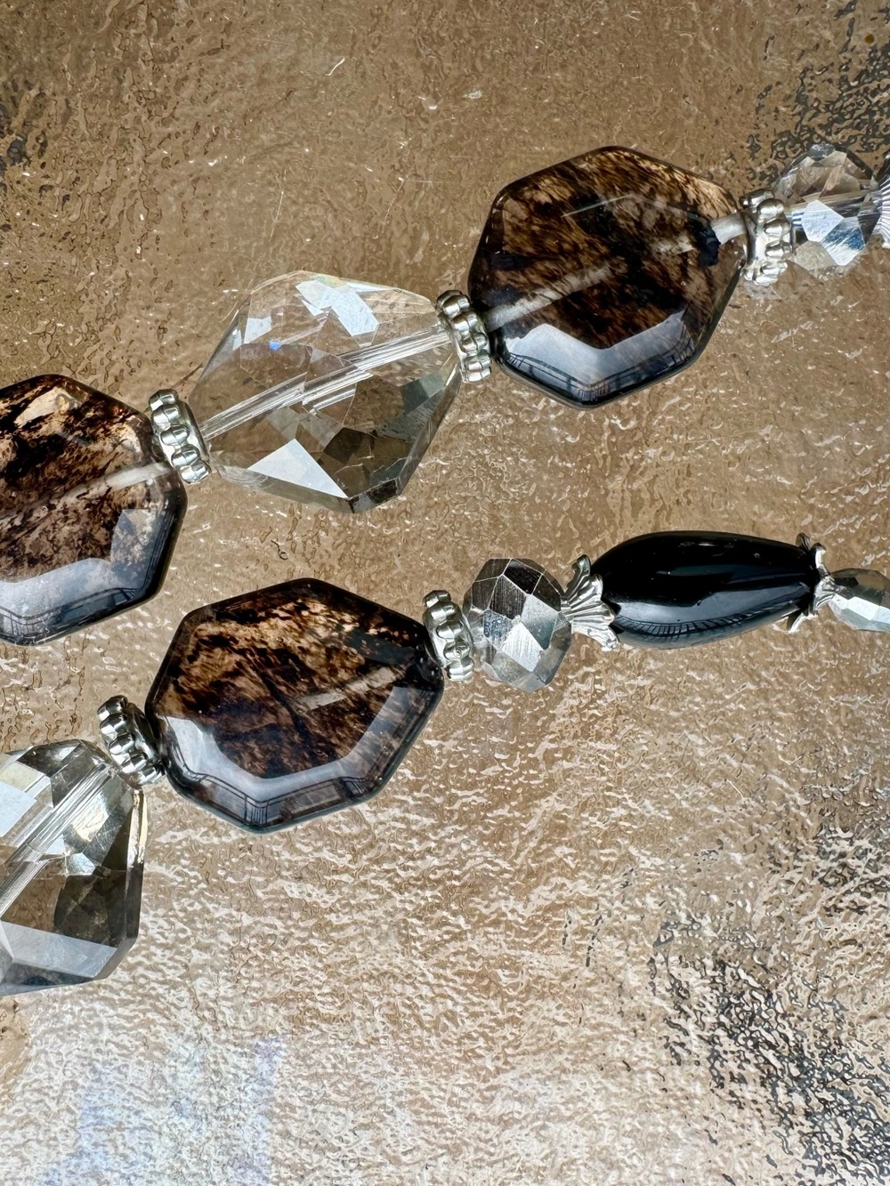 Artisan Upcycled Antique Victorian Belt Buckle Ghost Crystal Beaded 3 Piece Set🧁 - Picture 12 of 14